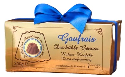Goufrais -Der kühle Genuss- Gugelhupf Kakaokonfekt Geschenkpackung 250 g