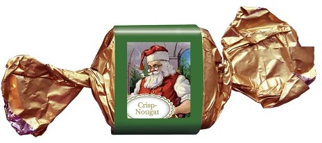 Lauenstein Confiserie Weihnachts-Burghappen Crisp-Nougat Vollmilch 25 g