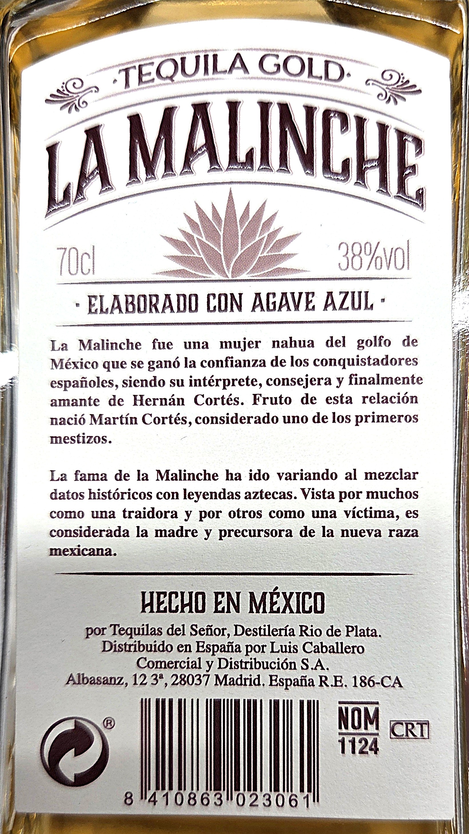La Malinche Tequilla Gold 38% vol. 0,7l