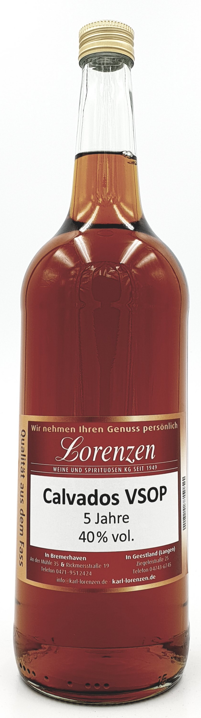 Calvados VSOP 5 Jahre rund und weich  40% vol. lose vom Fass