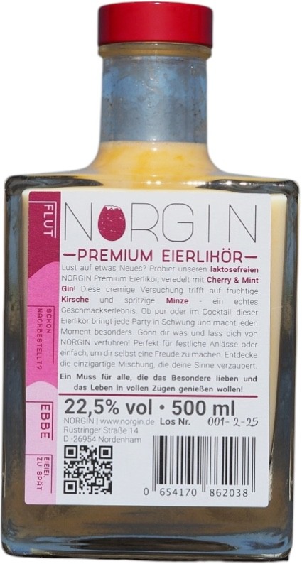 NORGIN Premium Eierlikör Cherry & Mint 22,5% vol. 0,5 l