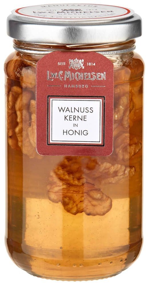 L.W.C. Michelsen Honigzubereitung "Walnuss-Kerne in Honig" GROSS flüssig 250 g