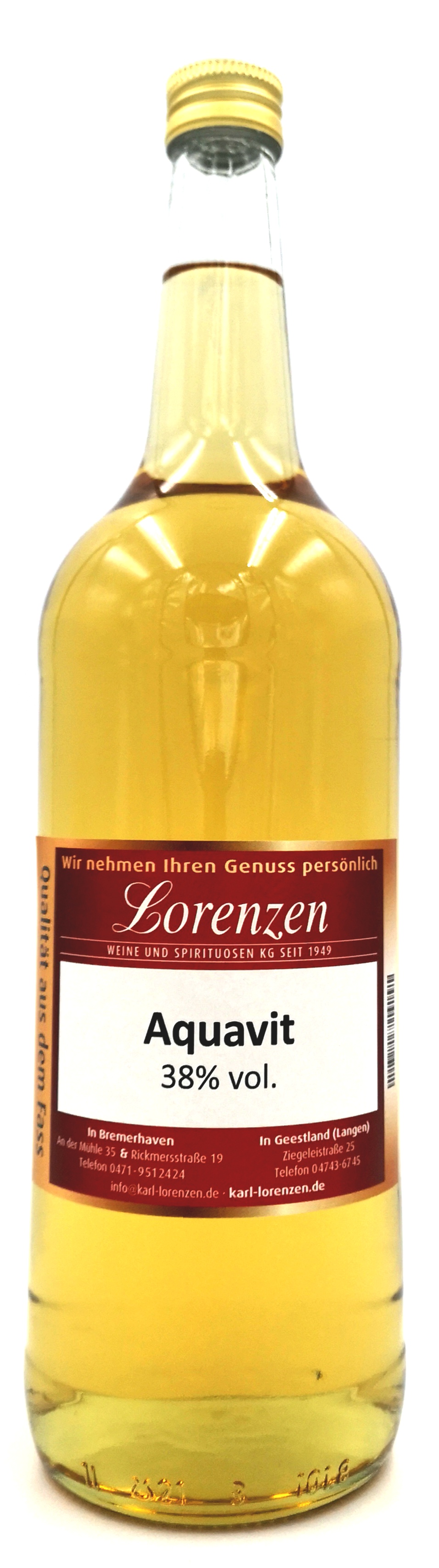 Aquavit 38% vol. lose vom Fass