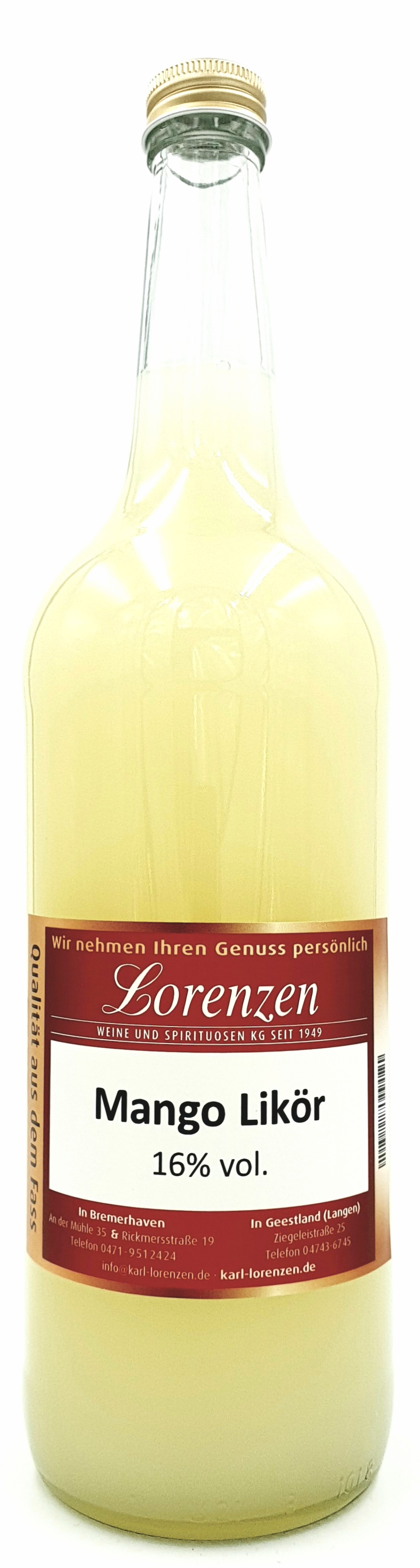 Mango Likör 16% vol. lose vom Fass