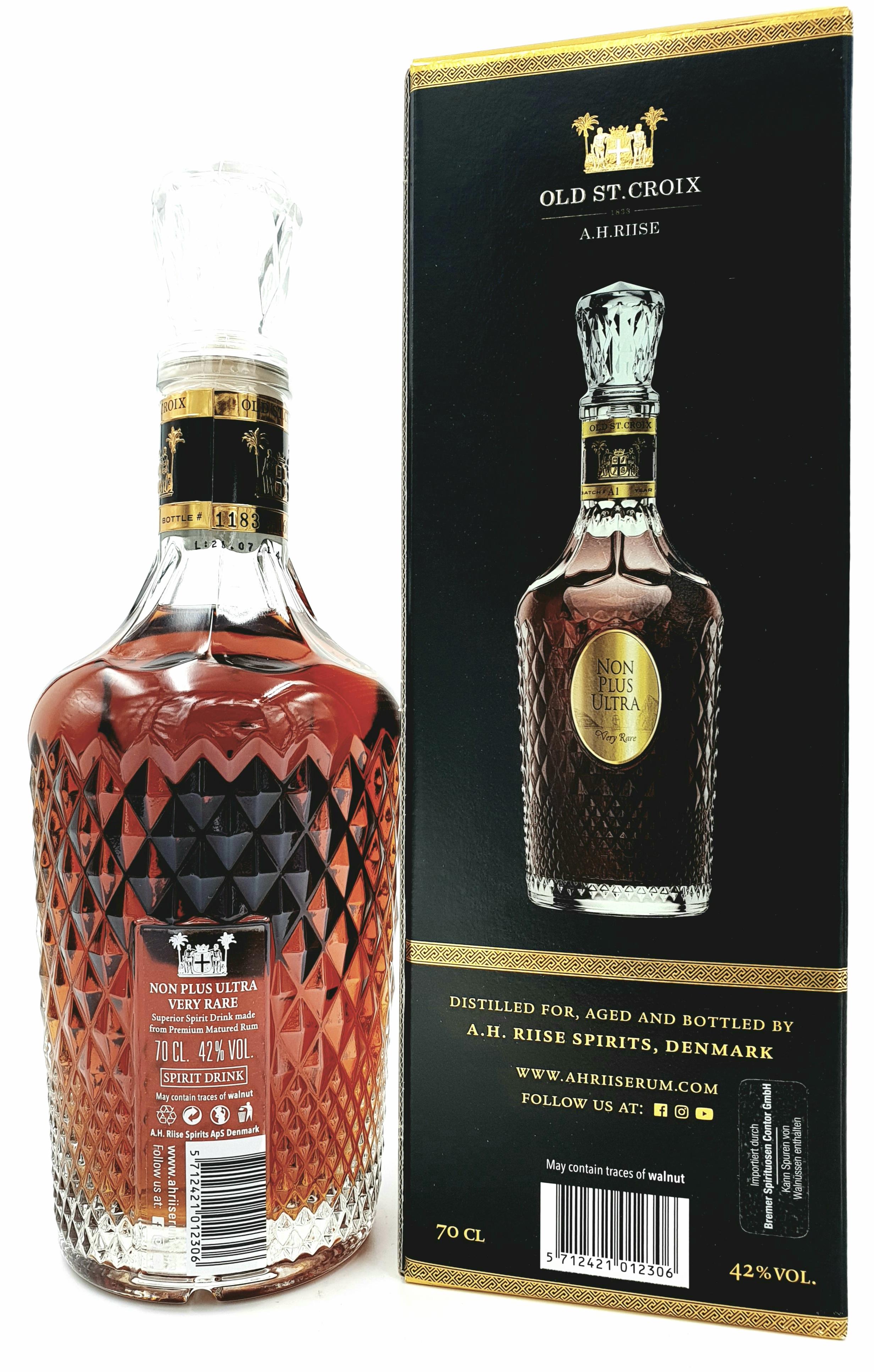 A.H.Riise Royal Non Plus Ultra Very Rare British Virgin Islands 42% vol. 0,7 l