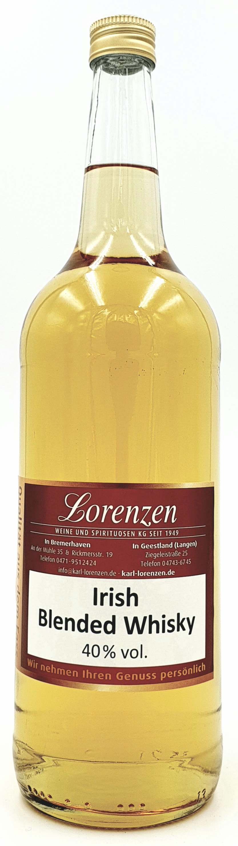 Irish Blended Grain Whisky 40% vol. lose vom Fass
