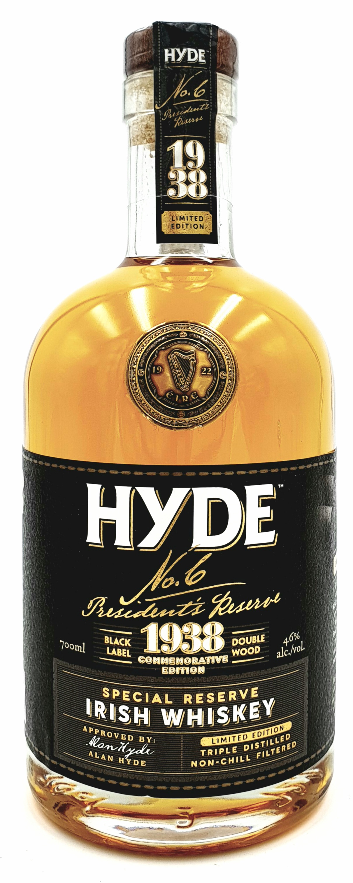 Hyde NO 6. Special Reserve 0,7 l 46% vol. Irish Whisky, Scottland