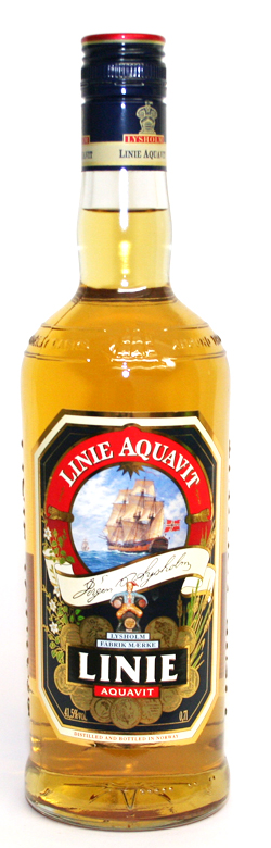 Linie Aquavit 41,5% vol Norwegische Spirituose 0,7 l