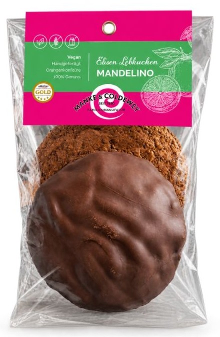 Manke & Coldewey Mandelino mit Orange 2 Stk. sortiert VEGAN 90 g