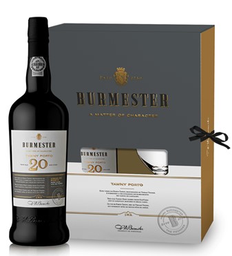 Burmester Tawny Porto 20 Years 20% vol. 0,75l Gift Pack + Glas