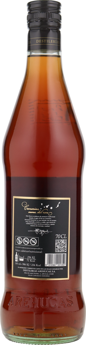 Ron Miel Guanche 20% vol., 0,7 l Spezialität aus Honig und Rum-Canarias