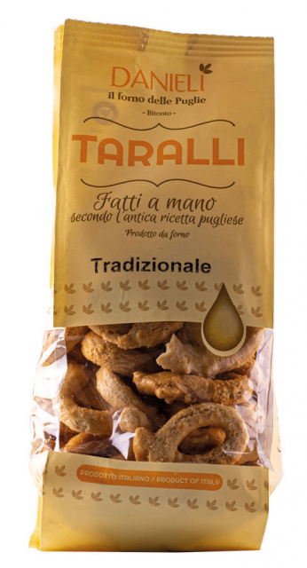 Danieli Taralli Tradizionale gebackene Kringel Apulien Italien 240 g