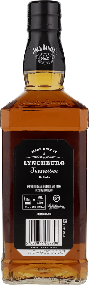 Jack Daniel's No. 7  Tennesse Whiskey 40% vol. 0,7 l
