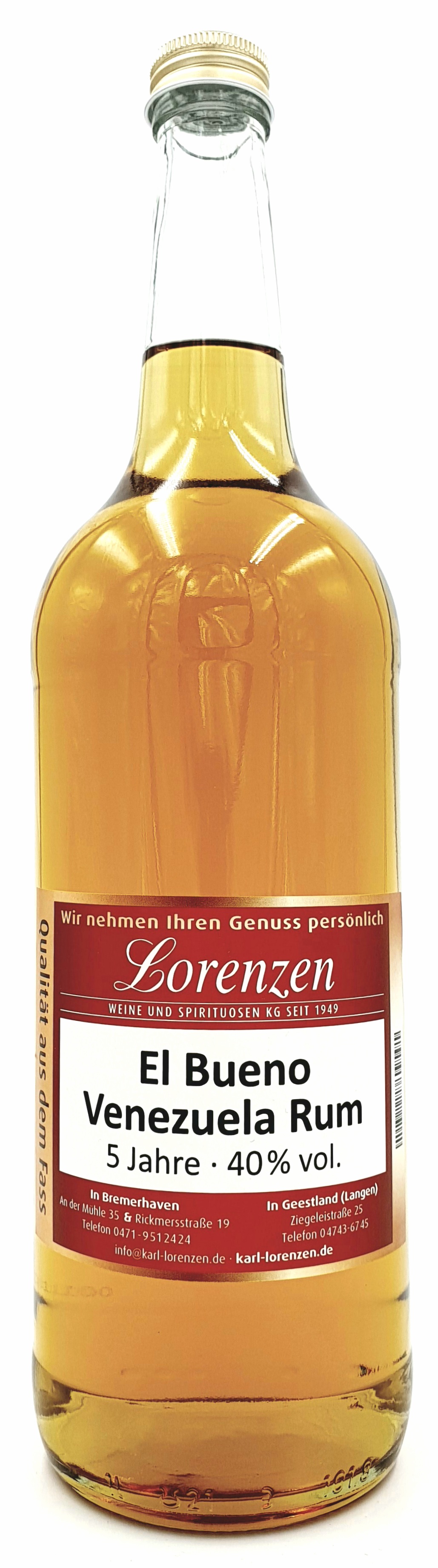 El Bueno Venezuela Rum 5 Jahre 40% vol. lose vom Fass