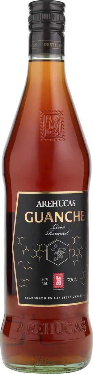 Ron Miel Guanche 20% vol., 0,7 l Spezialität aus Honig und Rum-Canarias