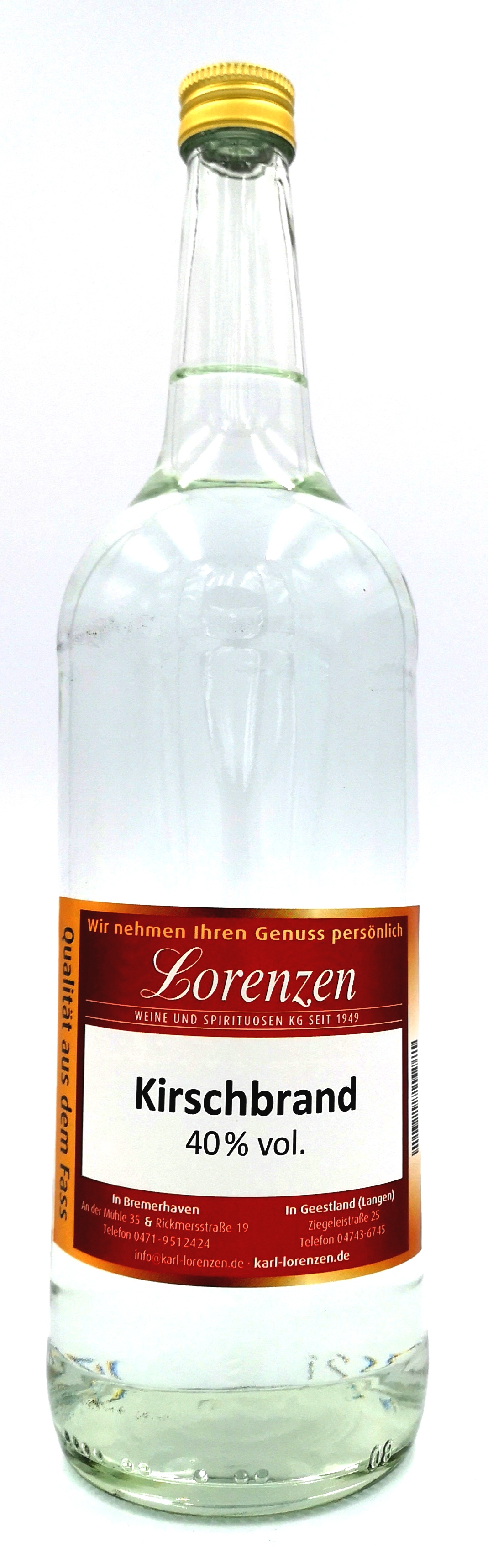 Kirschbrand 40% vol. lose vom Fass