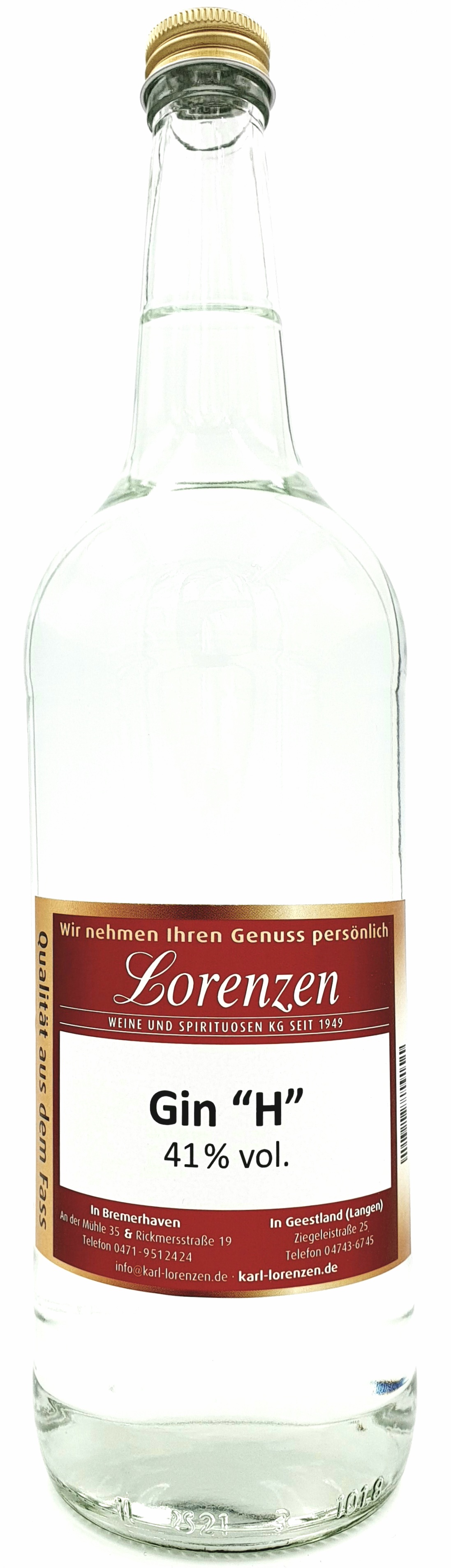 Gin H 41% vol. lose vom Fass