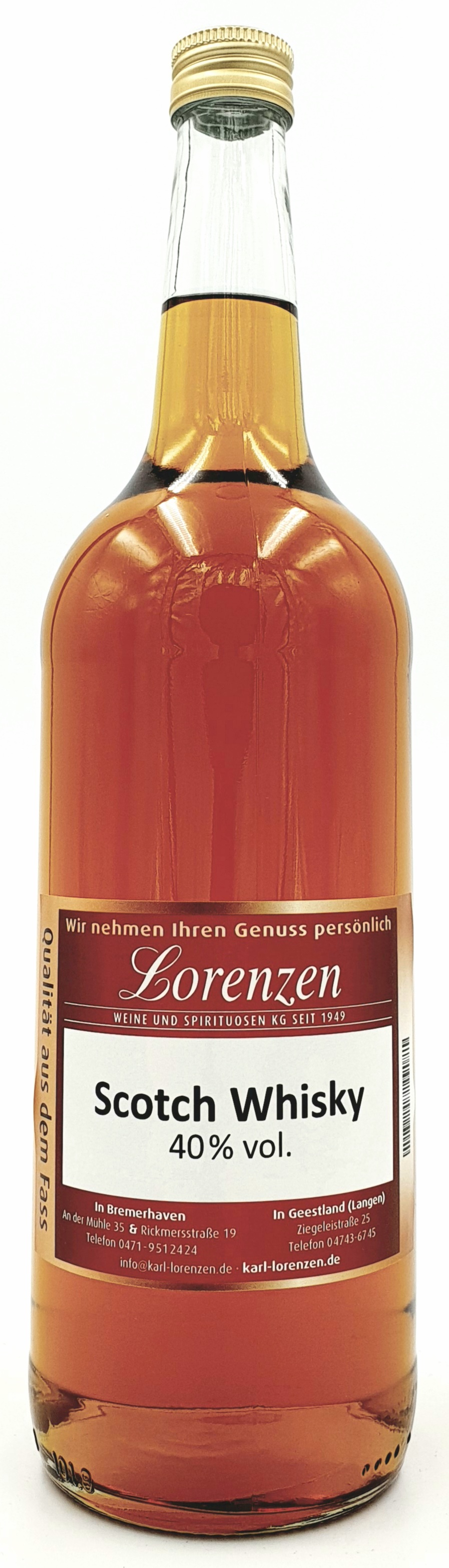 Scotch blended Whisky 3 Jahre 40% vol. lose vom Fass