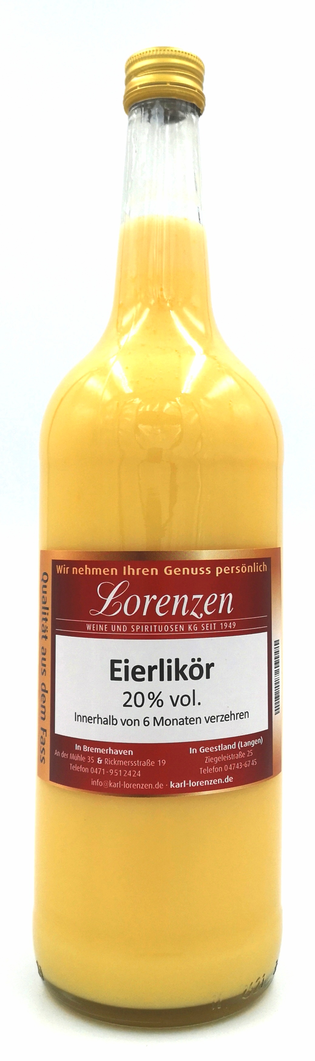 Eierlikör 20% vol. lose vom Fass