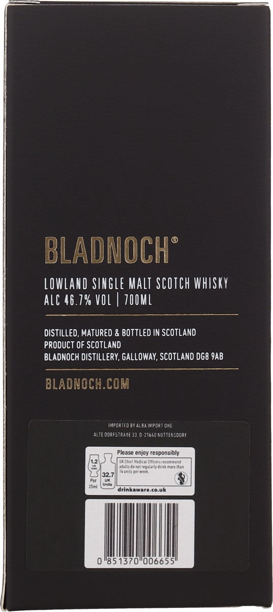 Bladnoch Vinaya 46,7% vol. Lowland Single Malt Whisky  Scottland 0,7 l