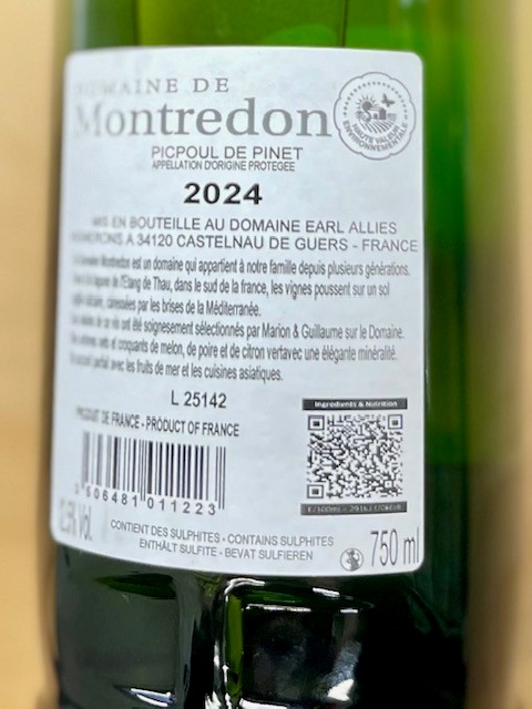 Domaine de Montrédon "Picpoul de Pinet" AOP Languedoc Frankreich 0,75 l