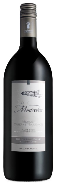 Domaine de Montrédon "Merlot-Cabernet Sauvignon" Pays d'Oc IGP Languedoc Frankreich 1,0 l