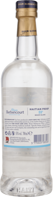 Barbancourt Haitian Proof 55° Rhum Agricole Haiti 55% vol. 0,7l