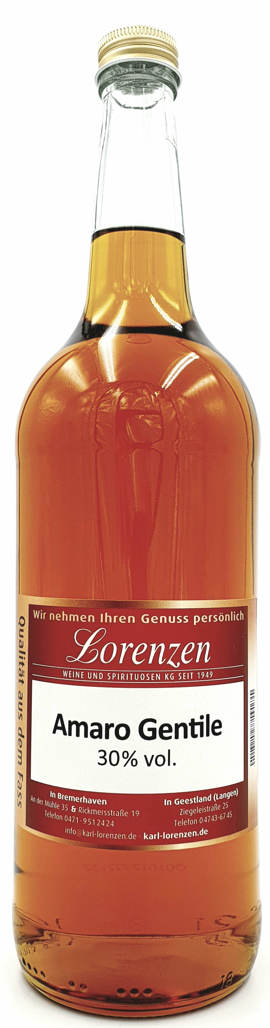 Mazzetti Amaro Gentile milder ital. Kräuterlikör Piemont Italien 30% vol. lose vom Fass
