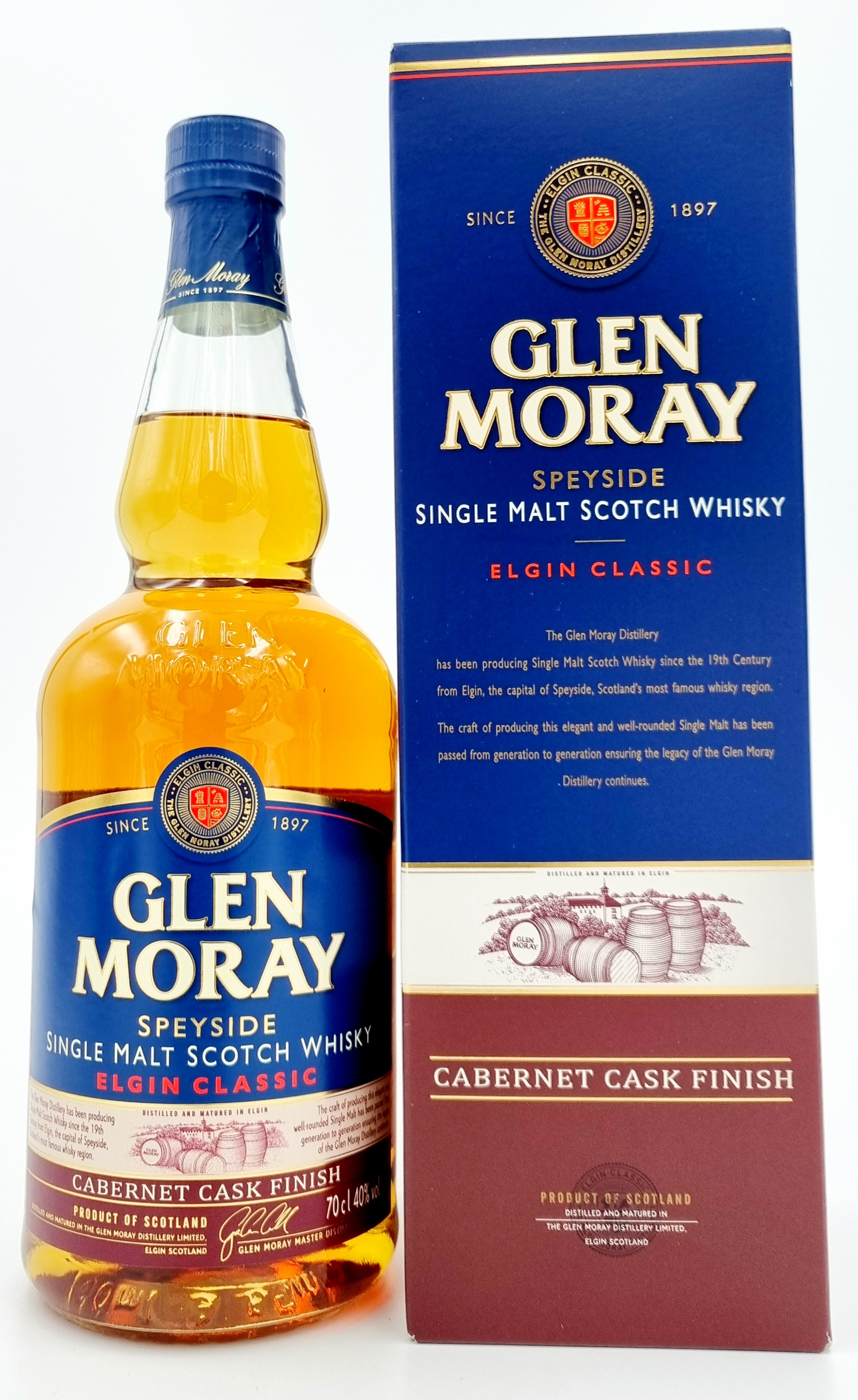 Glen Moray Speyside Single Malt Cabernet Cask Finish 40% vol. 0,7l.