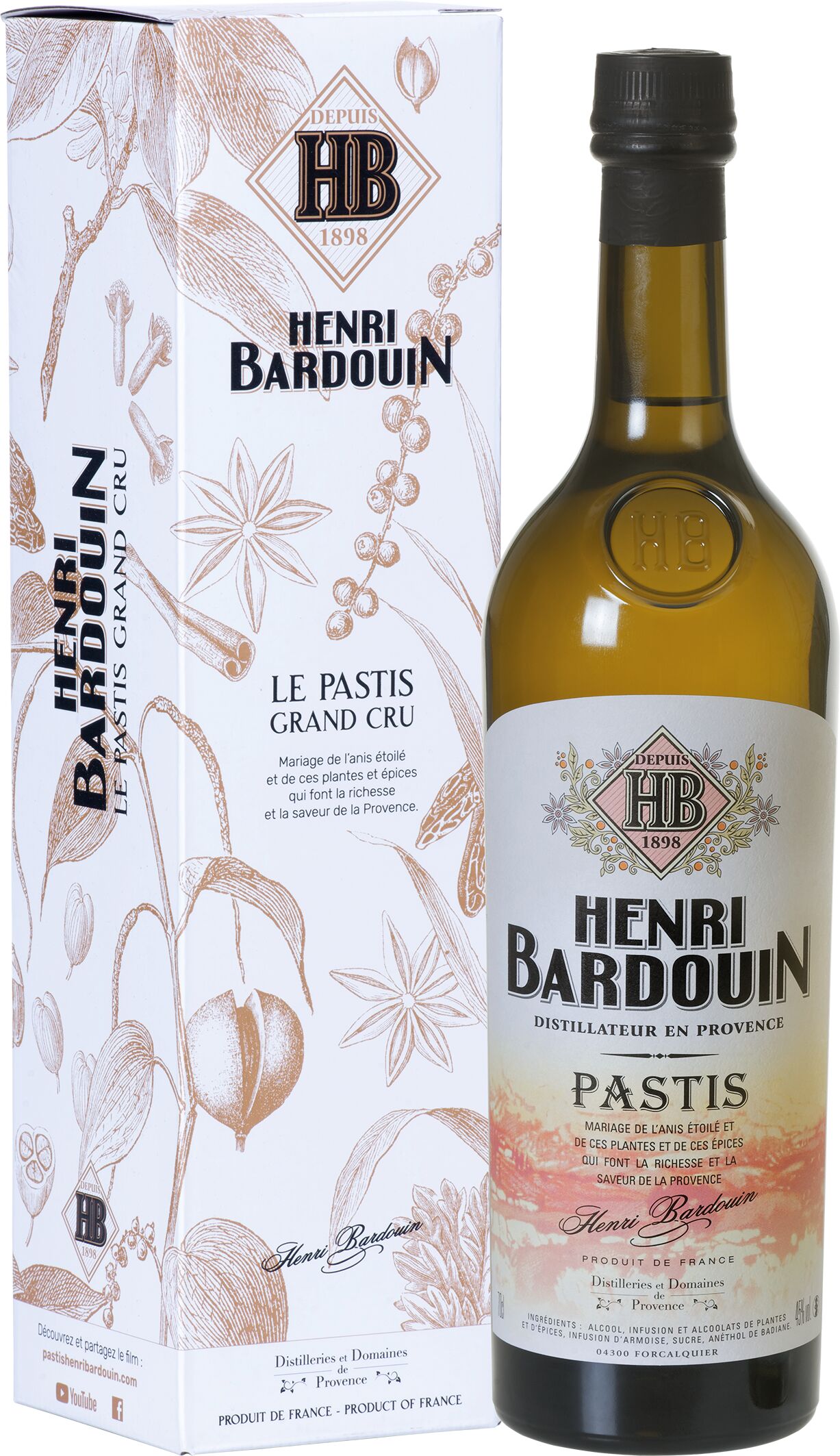 Henri Bardouin Pastis 45% vol. 0,7 l