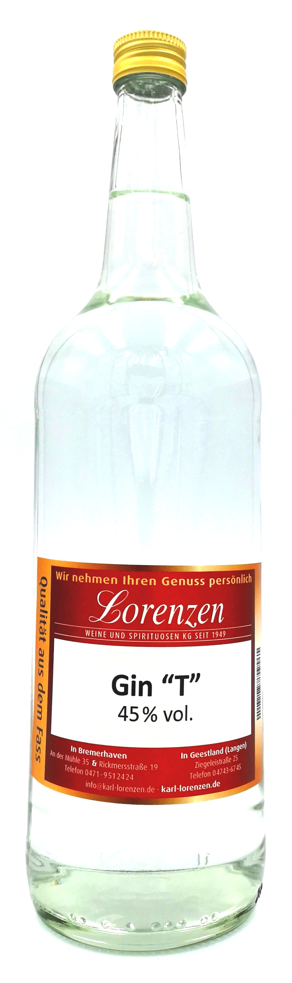 Gin T 45% vol. lose vom Fass