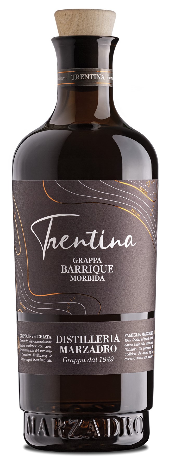 Marzadro La Trentina Morbida 41% vol. Grappa, Italien 0,7 l