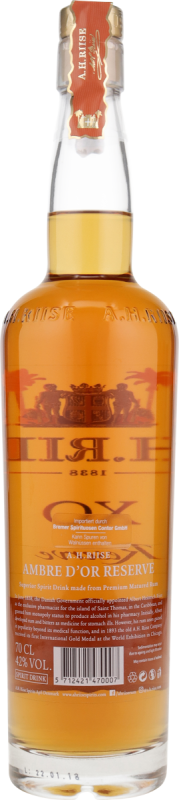 A.H. Riise XO Reserve" Ambre d'Or" 42% vol. 0,7L
