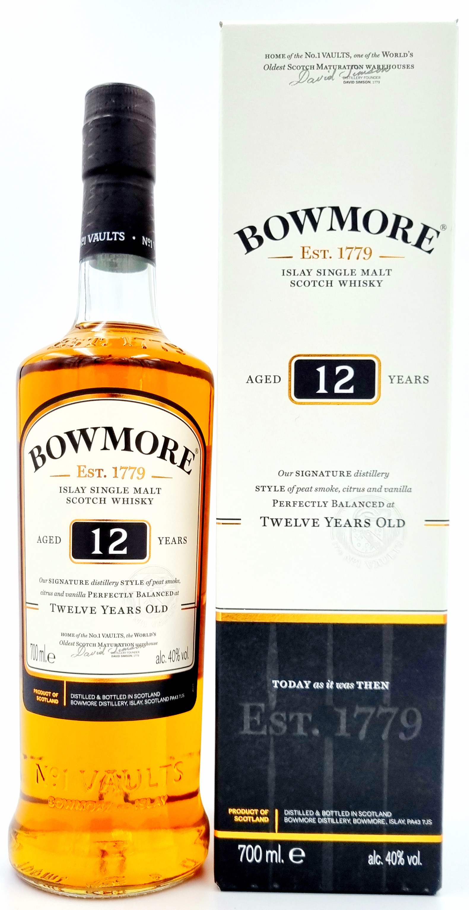 Bowmore 12 Years Old 40% vol. Islay Single Malt 0,7 l