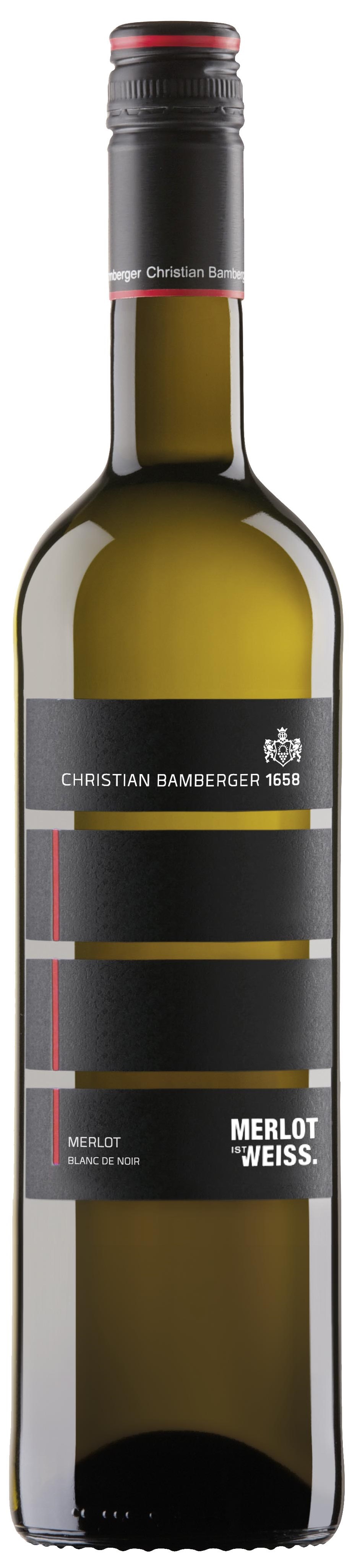 Christian Bamberger Merlot ist Weiss Blanc de Noir trocken Nahe 0,75 l