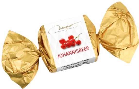 Wagner Happen "Johannisbeere" weiße Schokolade ohne Alkohol 25 g