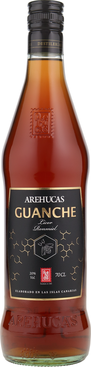 Ron Miel Guanche 20% vol., 0,7 l Spezialität aus Honig und Rum-Canarias
