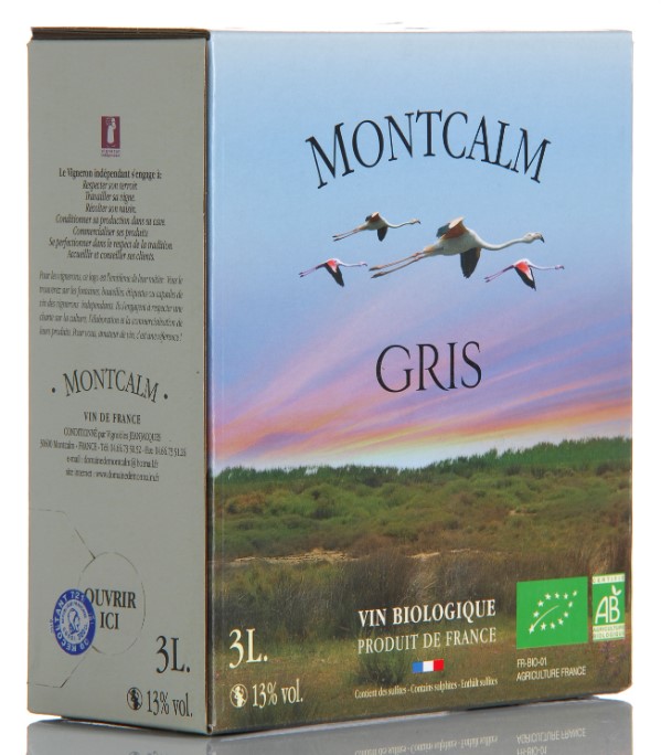 Domaine de Montcalm Gris de Sables IGP Camargue Languedoc Bag in Box Rosé BIO 3,0 l