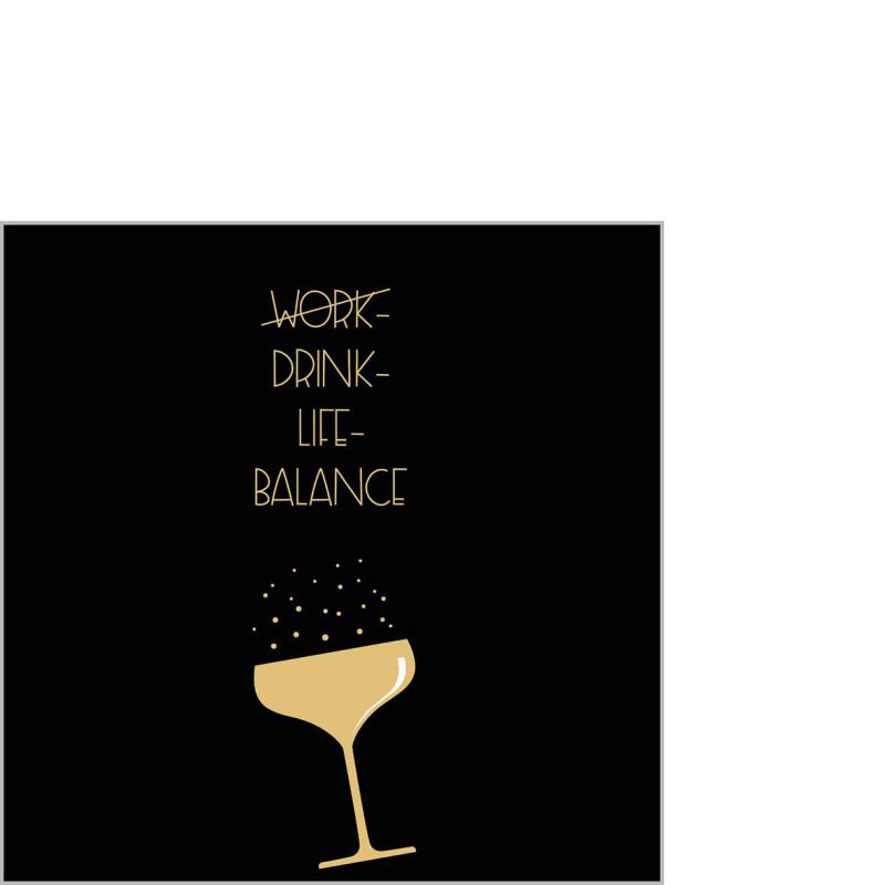 PPD Design Serviette "Drink-Life-Balance" 12,5x12,5cm Stk.