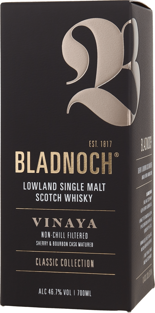Bladnoch Vinaya 46,7% vol. Lowland Single Malt Whisky  Scottland 0,7 l