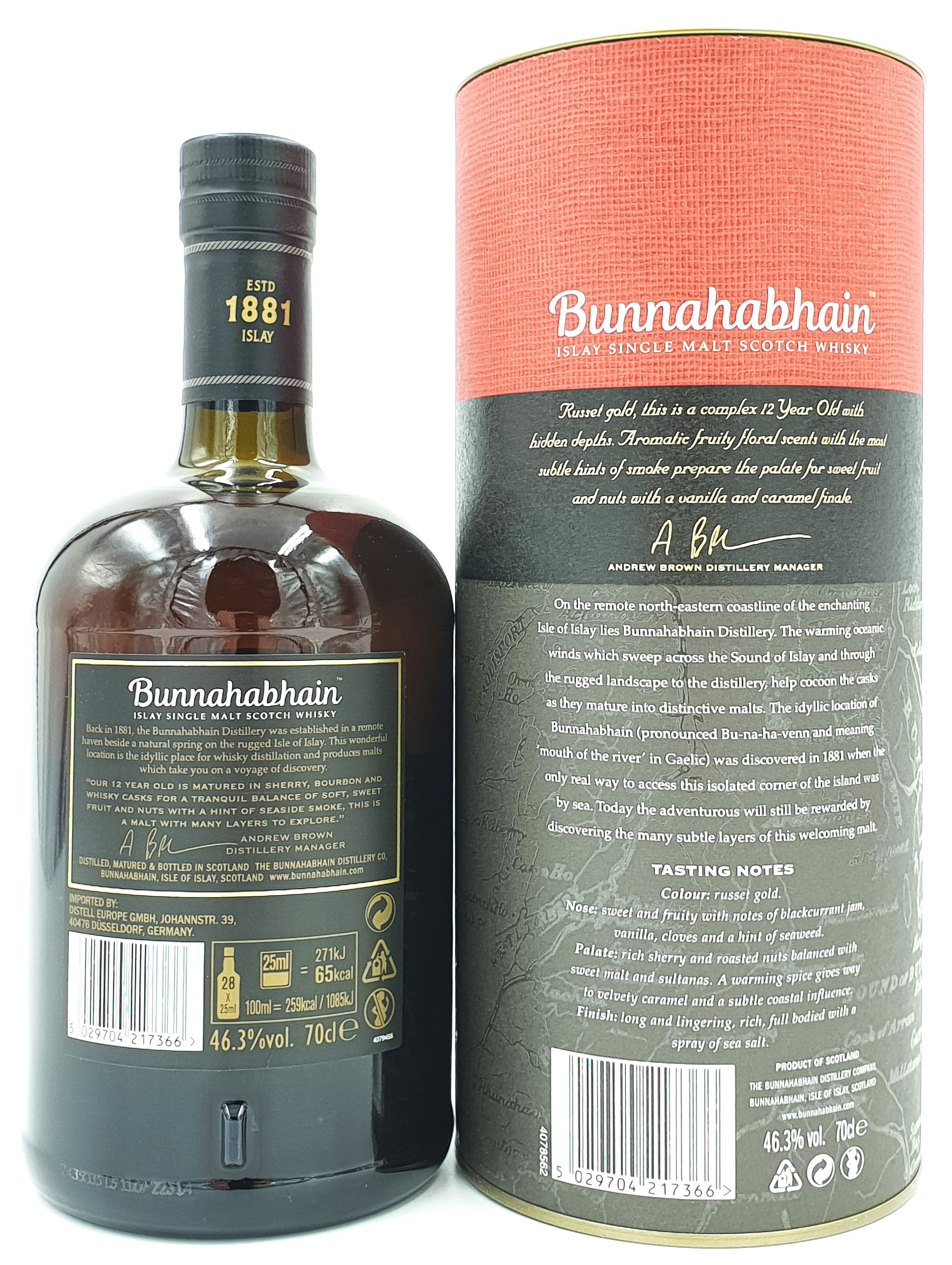 Bunnahabhain 12 Jahre 46,3% Vol. Islay Single Malt, 0,7 l