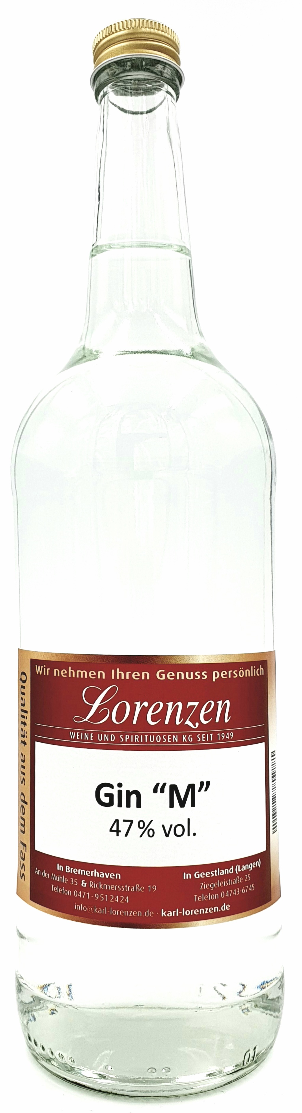 Gin M 47% vol. lose vom Fass