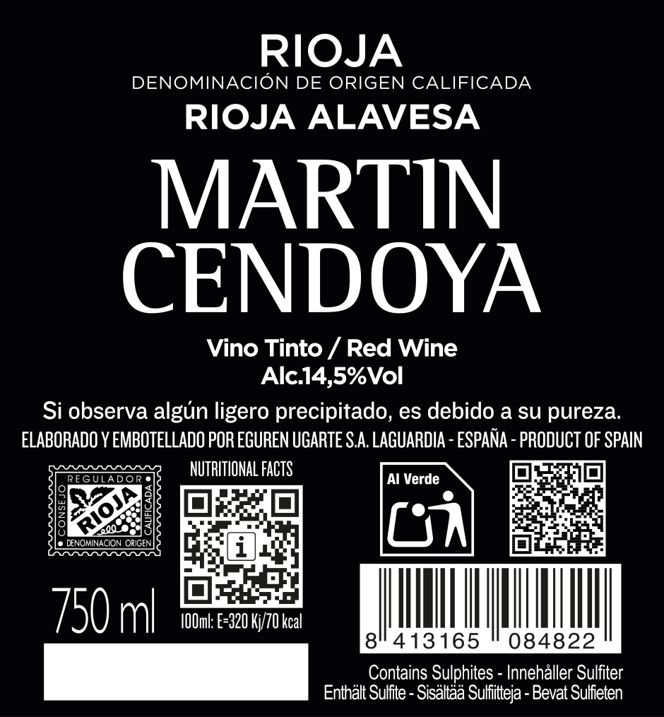Eguren Ugarte Martin Cendoya Reserva DOCa Rioja Alavesa Spanien 0,75 l
