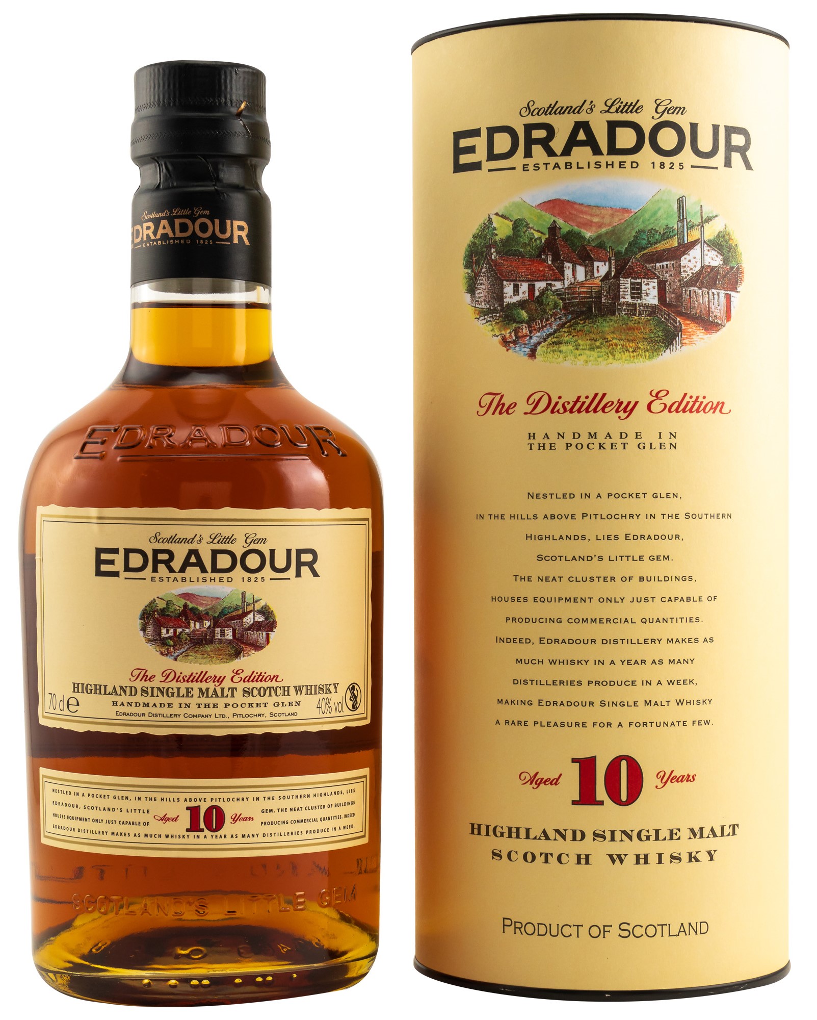 Edradour 10 Jahre Highland Single Malt Whisky 40% vol. 0,7l